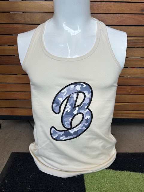 Adult Cream Camo B Racerback Tank
