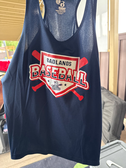 Youth Navy Home Plate Racerback Tank