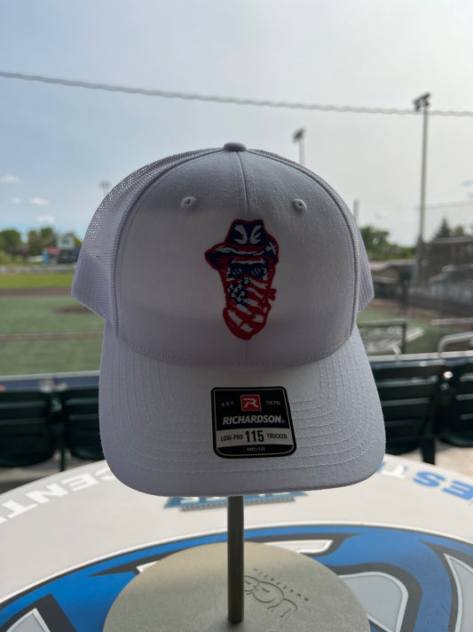 White Outlaw Teddy Cap