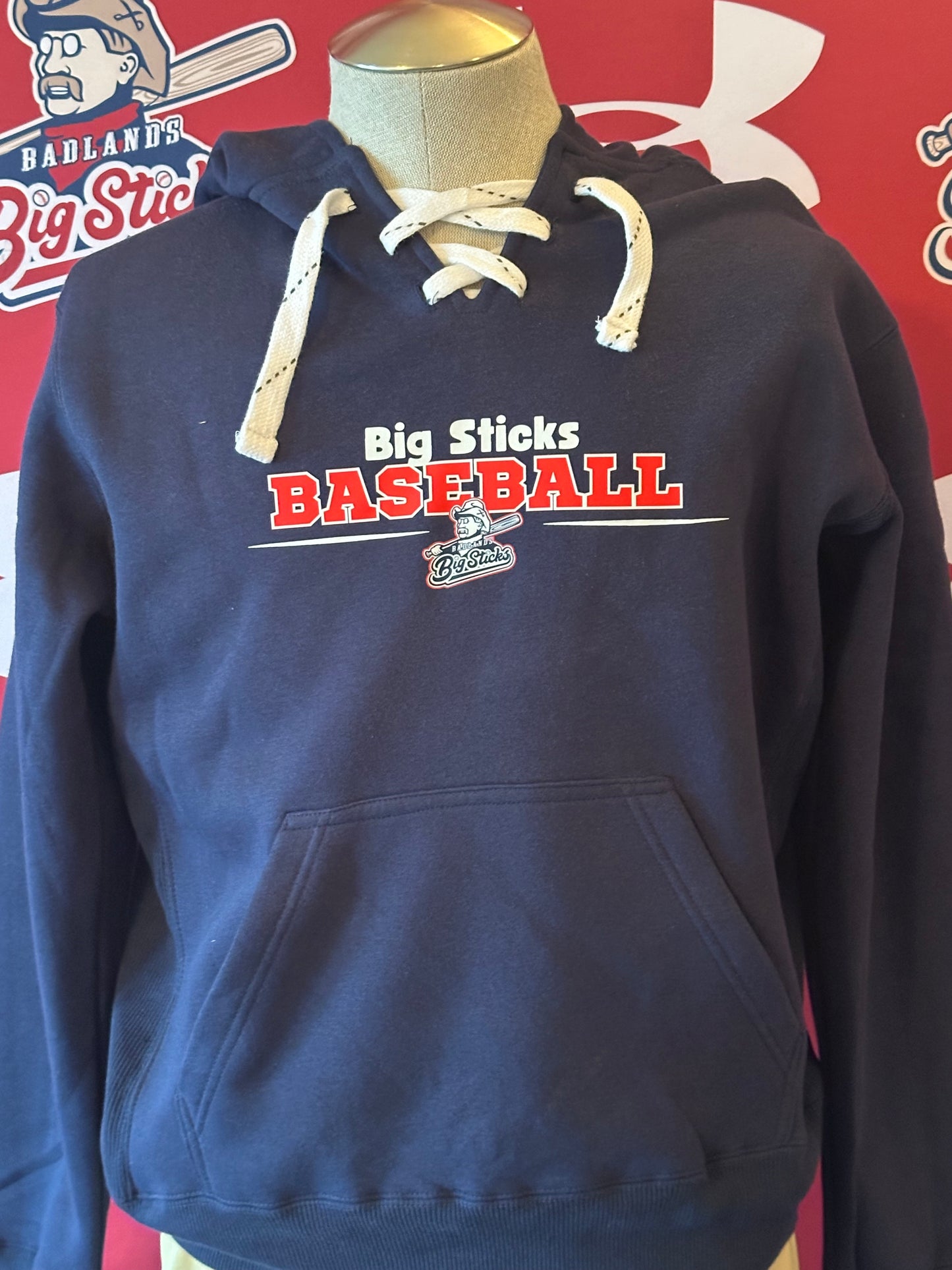 Adult Navy Lace Up Hoodie